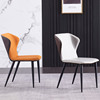 Italian minimalist dining chair modern minimalist home -back stool Nordic iron chair INS net red light luxury hotel chair