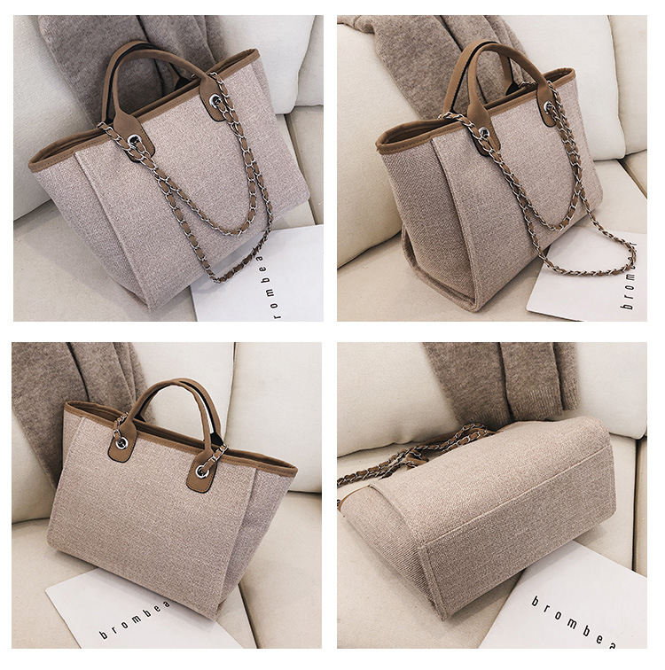 1069g Weight Zipper Closure Type Double Shoulder Straps Strap Type Tote Bag Bags Type Daily Occasion Canvas Material Solid Color Pattern All Seasons Season Women'S Gender Fashion Style Square Shape Sewing Craft Medium Size Women's Medium All Seasons Canvas Fashion Tote Bag 20