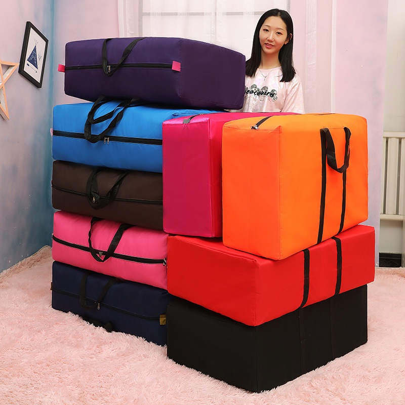 Solid Color Thickened Oxford Cloth Moving Duffel Bag Large Capacity Oxford Cloth Storage Bags Quilt Bag Solid Color Thickened Oxford Cloth Moving Duffel Bag Large Capacity Oxford Cloth Storage Bags Quilt Bag