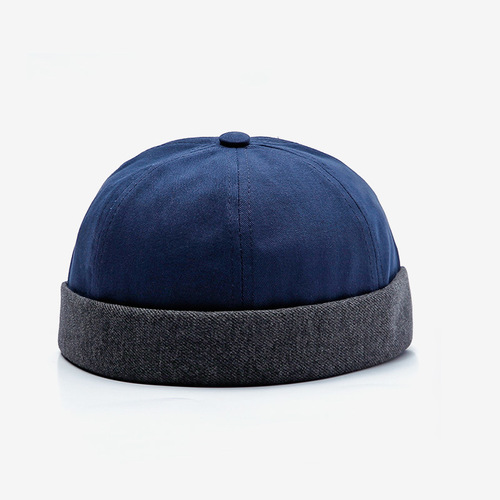 Yangguan retro fashion trend melon skin hat hip-hop personality street yuppie landlord hat brimless curled sailor hat