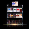 Convenience store shop supermarket wall hanging cigarette display rack acrylic smoke display cabinet small tobacco rack