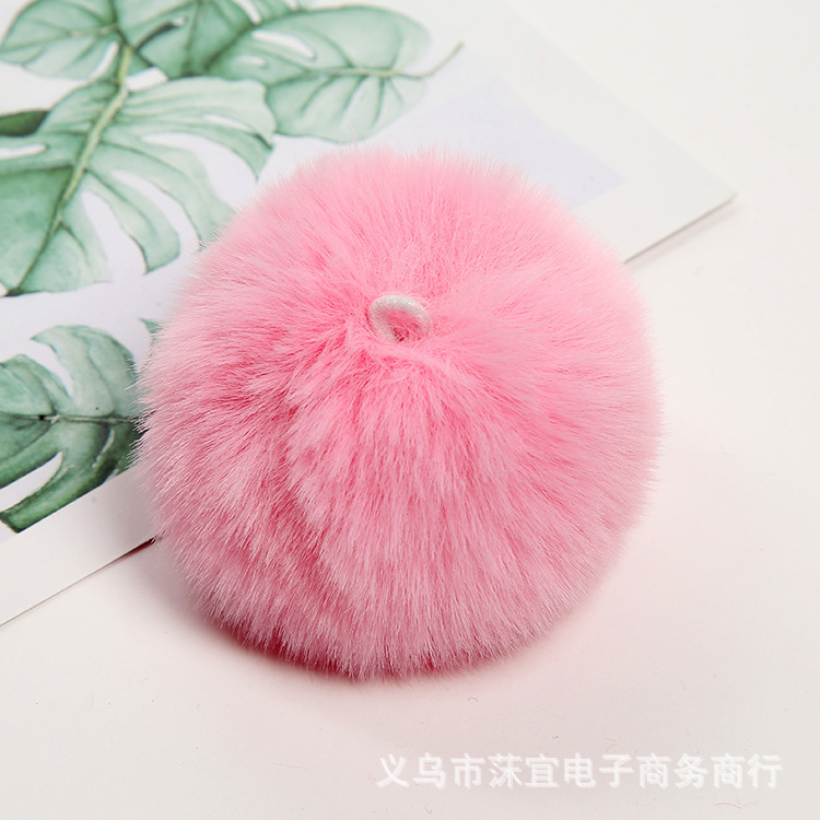 厂家直销8cm仿獭兔毛球饰品配件手机diy鞋子帽子包包服装辅料