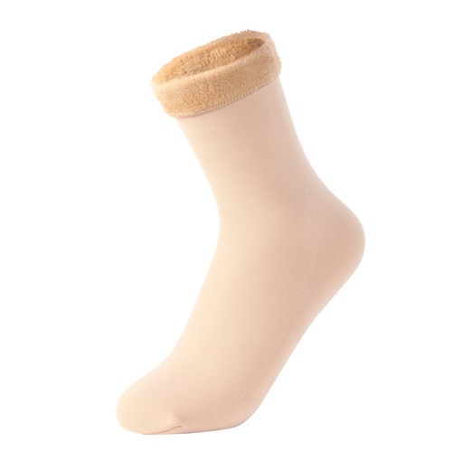 Thick and warm winter socks for women and men, winter mid-calf snow socks, imitation nylon snow socks for men and women, indoor socks
