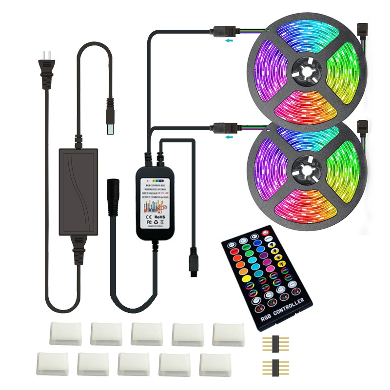 Новое взрывное LED-лампа с набором 5050RGB длиной 10 метров 300 свет 12V44 инфракрасная музыка ритм звуковой контроль лампа