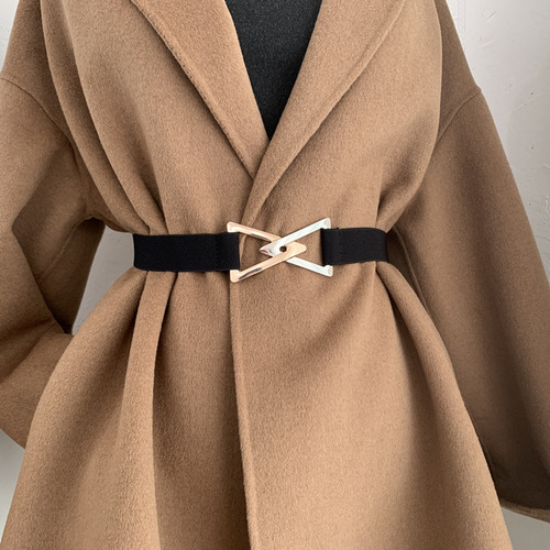 Wholesale Korean style triangular buckle waistband, simple, fashionable and versatile belt for women, elastic elastic waist, slimming