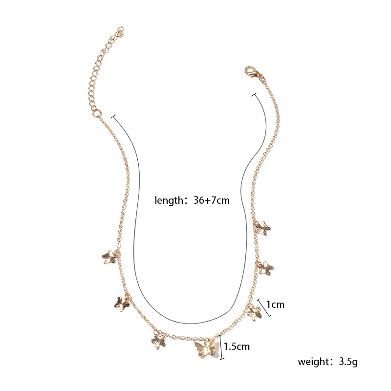 Fashion Hot-selling Choker Butterfly Clavicle Necklace Hipster Simple Short Pendant Necklace For Women Nihaojewelry display picture 1