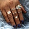 European and American diamonds 8 -character rings Beach wind king avatars star Moon multi -piece set rings