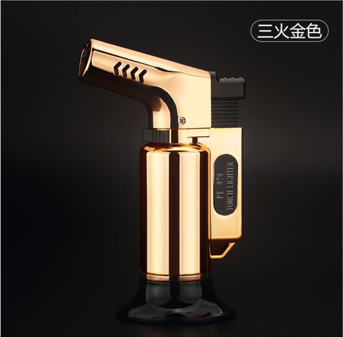 Factory direct sales three direct flush large welding gun spray gun barbecue kitchen lighter camping outdoor cigar lighting moxibustion