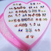 Hypoallergenic plastic earrings, set, 36 pair, Korean style, simple and elegant design