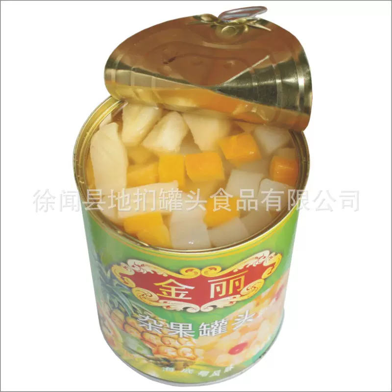 金丽牌850克热带杂果罐头 糖水什锦 地扪水果粒 烘焙蛋糕奶茶原料