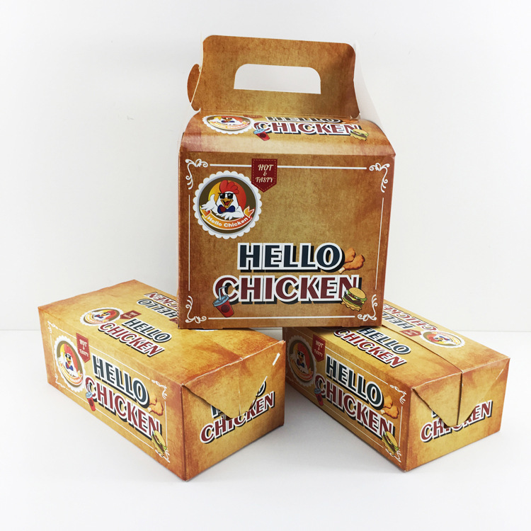 炸鸡盒炸鸡纸盒首尔炸鸡盒韩式炸鸡盒白卡纸彩印覆膜彩盒厂家定制