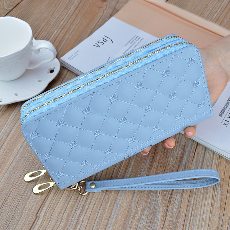 Women's Purse Long Double Zipper Handbag in various colors