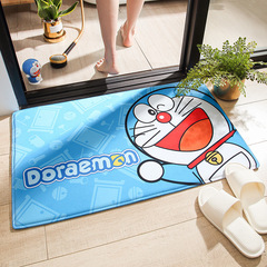 卡通哆啦A夢浴室地墊加厚衛生間地墊 家用廁所吸水防滑墊門口地墊