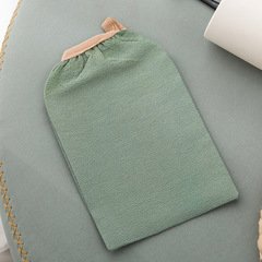 北歐色單層澡巾束口雙面沐浴清新素色薄款搓背磨砂搓澡巾手套