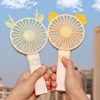 portable Cartoon fold hold MINI Mini charge Fan student Travel? desktop electric fan