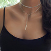 Fashionable accessory, short choker, necklace, pendant, European style