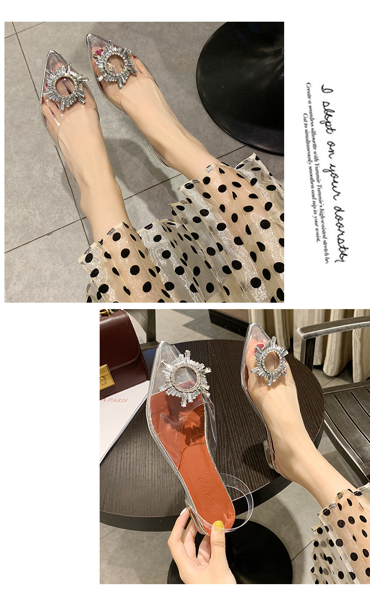 Sandali Sun Diamond 2024 Nuova fascia estiva trasparente con tacchi alti a punta Scarpe da donna Taglia 43_voghion.com