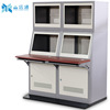 Double Monitor Qintai Security control Console Triplet cabinet 24 inch 27 Top Box double-deck three layers