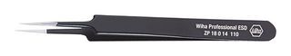 德国 威汉Wiha 32334 镊子 ESD  直型 尖头 不锈钢110 mm总长