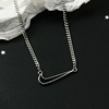 Trend necklace, retro universal chain for key bag  hip-hop style, European style, simple and elegant design, internet celebrity