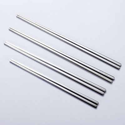 304不锈钢筷子实心扁筷布轮厚重3mm厚韩式筷50g可定制23cm便携餐|ru