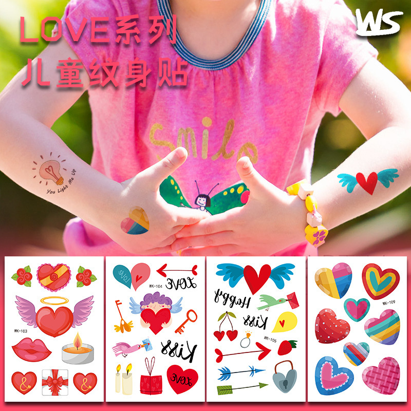 New Couple Cartoon LOVE Show LOVE Tattoo Sticker Children's Valentine's Day Expression Temporary Tattoo Sticker New Couple Cartoon LOVE Show LOVE Tattoo Sticker Children's Valentine's Day Expression Temporary Tattoo Sticker