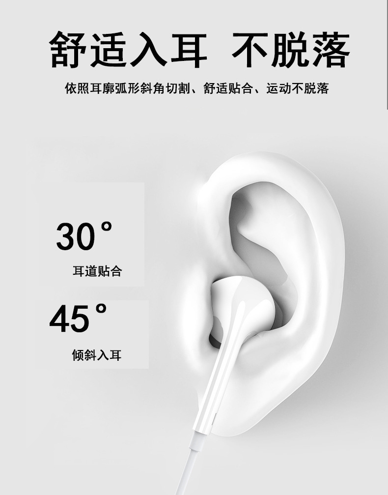 苹果7有线直插耳机安卓华为type-c线控蓝牙耳机适用iPhone13详情10