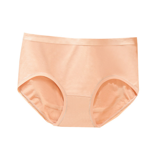 Seamless Japanese graphene moisture-wicking underwear women's mid-waist tummy control pure cotton bottom crotch antibacterial girl's briefs