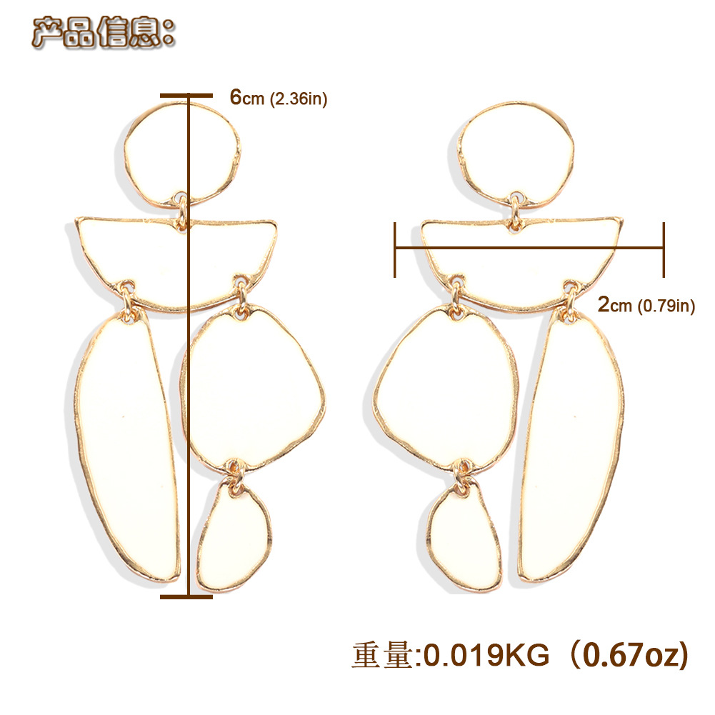 Fashion Irregular Geometric Dripping Multi-layer Earrings Punk Round Earrings Jewelry Wholesale Nihaojewelry display picture 26