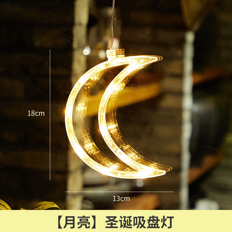 Navidad Lámpara decorativa tienda ventana de cristal lámpara colgante vacaciones atmósfera diseño lámpara de succión campana pequeña joyería colgante