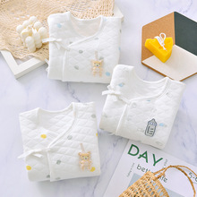 新生儿保暖套装 三层保暖和尚服系带0-3月宝宝婴幼儿内衣套装莼棉