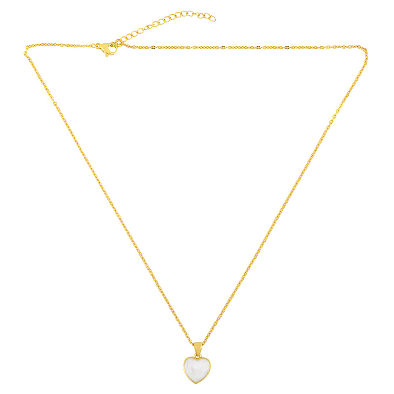 Fashion shell lightning love pendant five-pointed star copper necklace clavicle chain for women