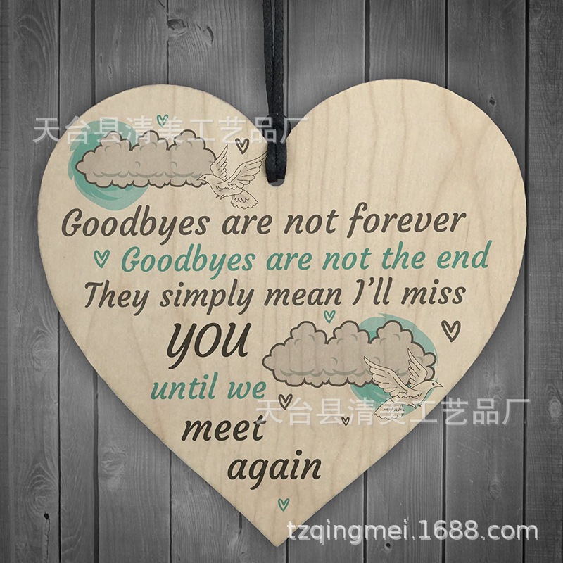 40 estilos nuevo 100mm amor madera chip colgante 1 Pack