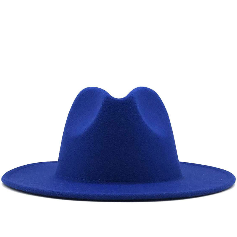 New Multicolor Wide Brim Woolen Hat Jazz Hat display picture 5