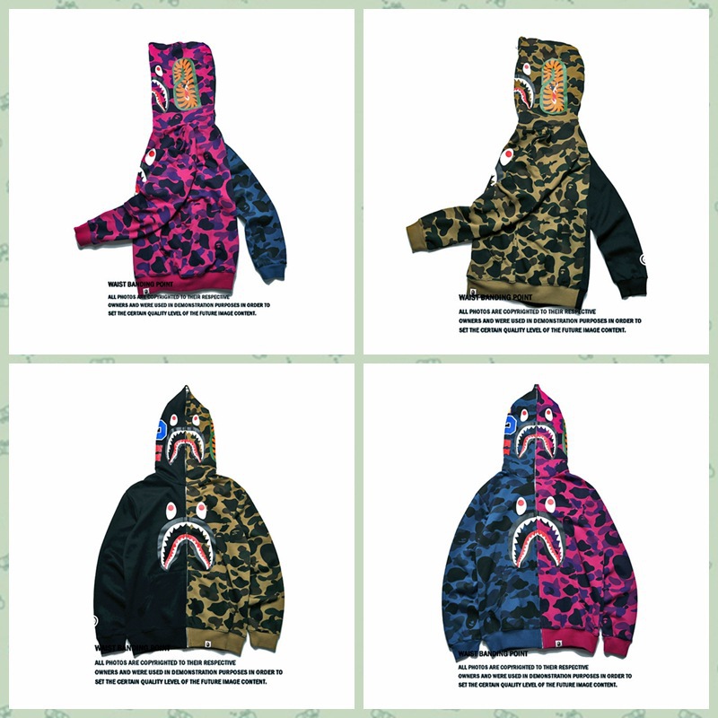 2017 Autumn new pattern Color matching Thin section printing Thin section men and women lovers Hooded jacket