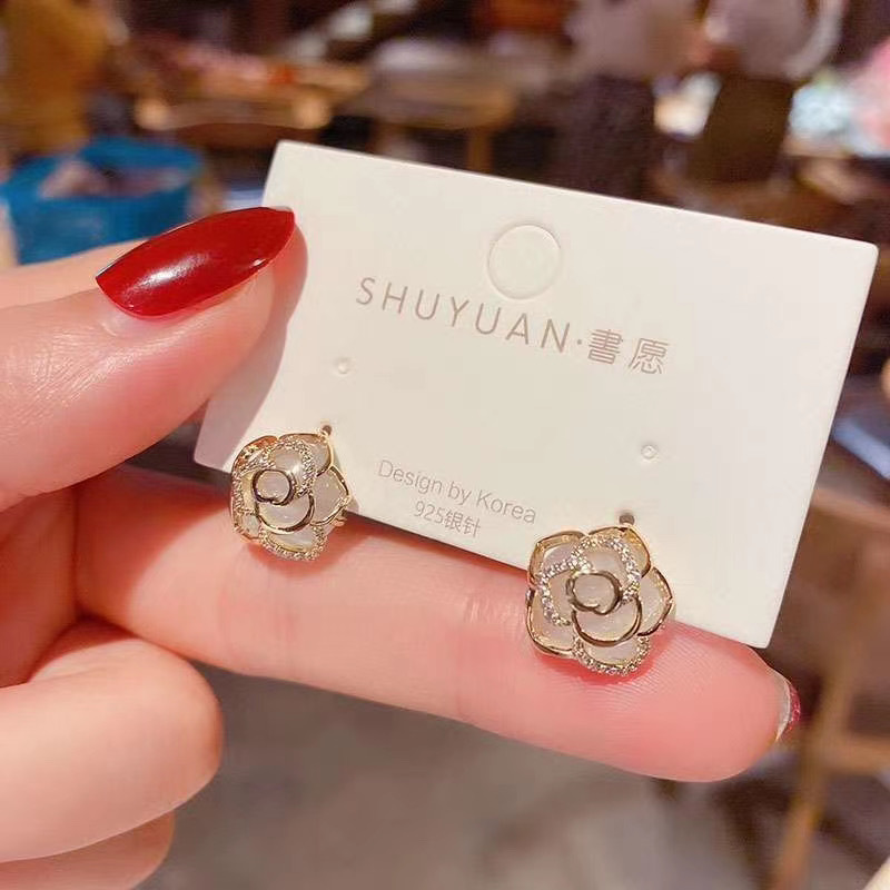 Korea  Fashion Opal Small Fragrance Earrings display picture 1