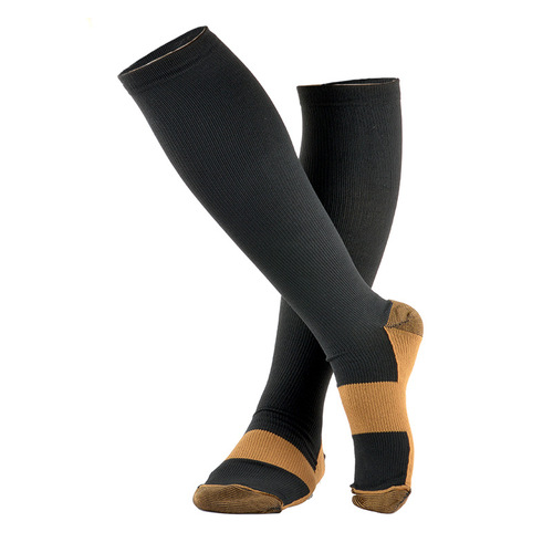 Ankle protection compression socks, sports compression socks, copper fiber mid-calf slim calf sleeves