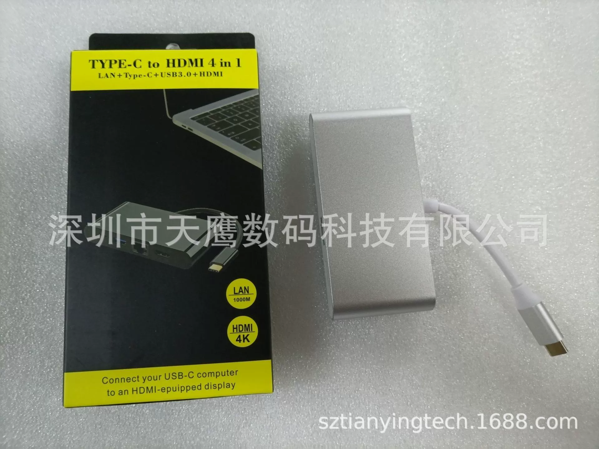 Type-C к HDMI 4 в 1, Lan Type-C USB3.0 HDMI Type-C Гигабитная сетевая карта