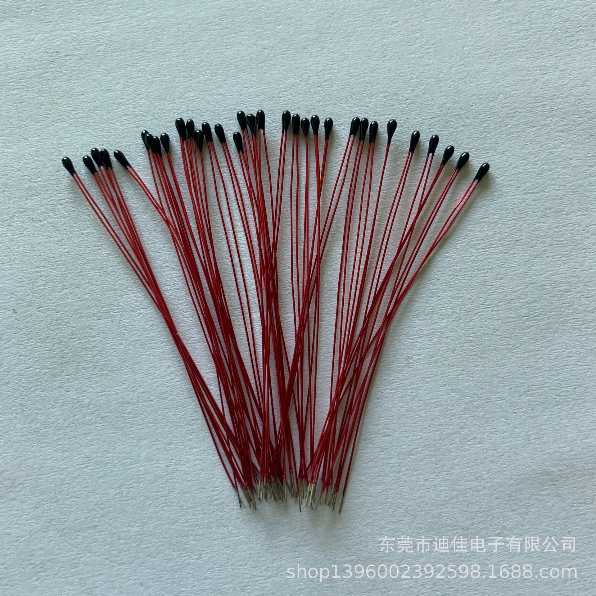 NTC热敏电阻环氧树脂封装单端玻璃封装水滴头包封性能稳定