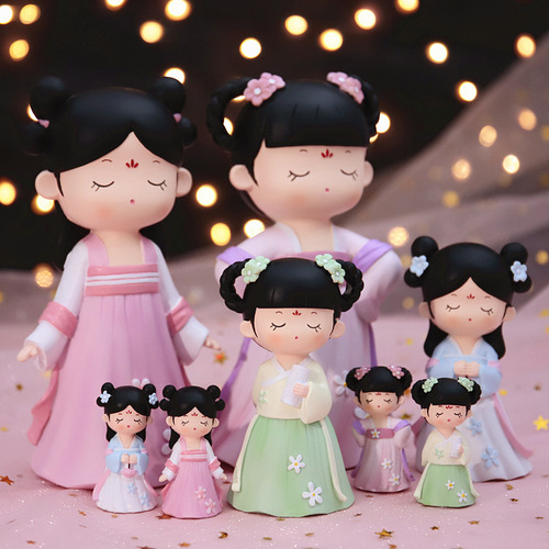 Pink Girly Heart Palace Retro Butterfly Love Flower Series Tang Xiaohuan Ornaments Decorations Cake Car Crafts