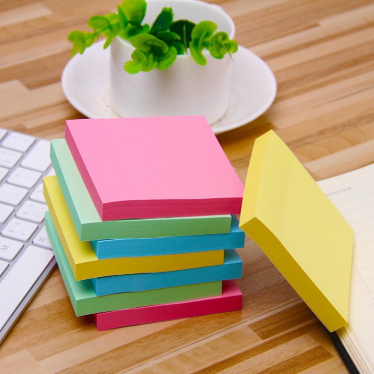 創意彩色N次貼4色四色方形告示貼報事貼窄條型便簽紙條形本便利貼