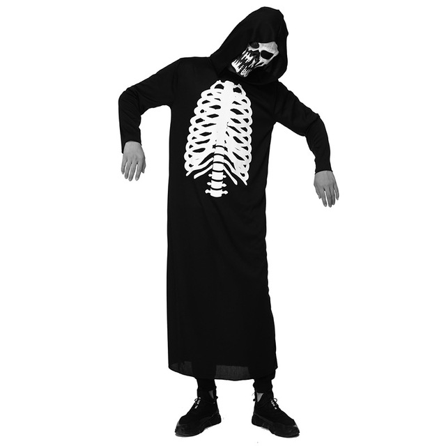 Halloween night lights horror Costume Costume Costume Dance zombie clothes props skeleton skeleton ghost clothes devil R