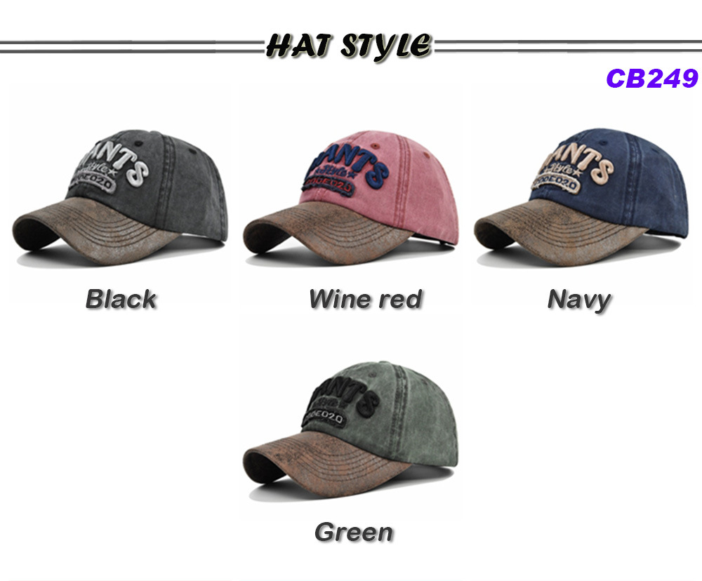 3D Cowboy Baseball Letter Embroidered Duck Tongue Sunshade Hat_voghion.com