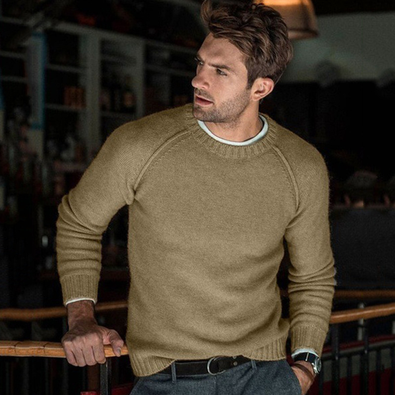 Men's Gender Wholesale Men's Casual Solid Color Long Sleeve Men's Sweaters