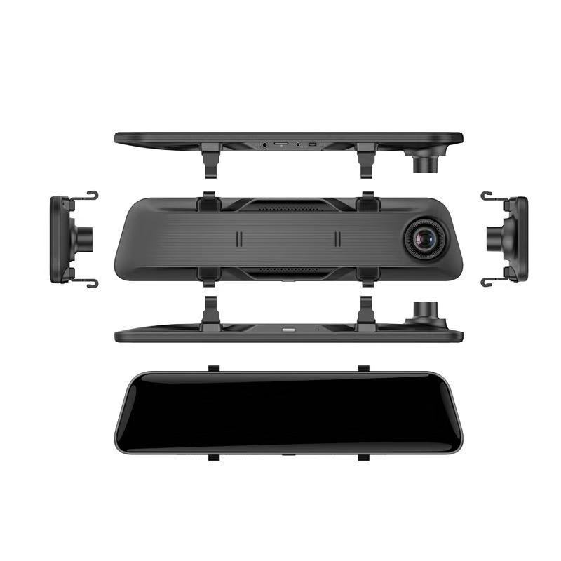 12inch フルスクリーンドライブレコーダー 2Kストリーミング高画質バックミラー 前後デュアルレンズ デュアルレンズ広角