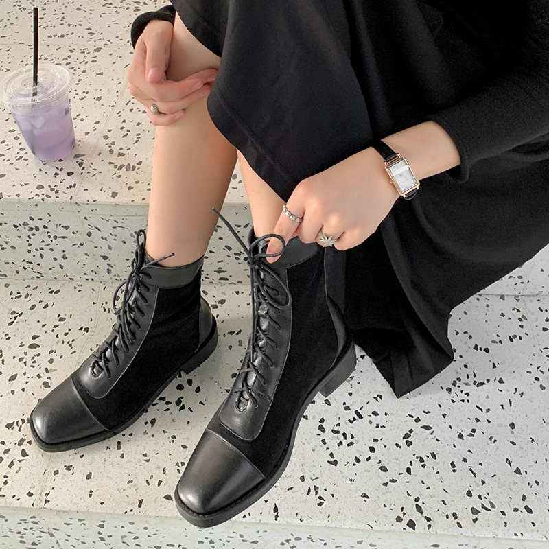 Chiko Jamie Square Toe Block Heels Boots