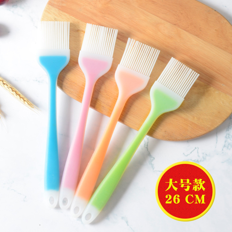 大号一体半透明硅胶刷子 蛋糕面包烙饼油刷烧大号刷 烘焙工具|ru