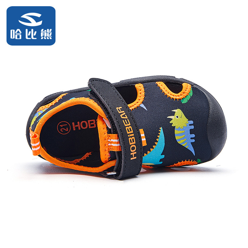 哈比熊童鞋2020夏季新款女童卡通图案软底儿童凉鞋男童包头沙滩鞋