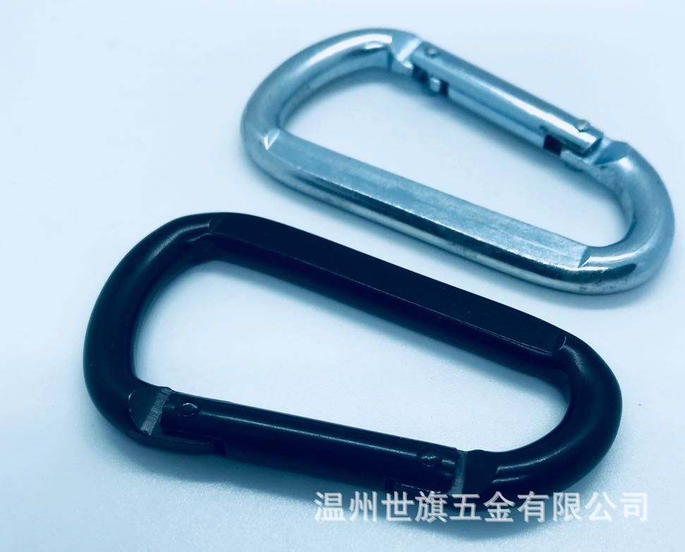 销售供应压扁D型弹簧钩D型钩D型扣D型登山扣D型登山钩防锈处理