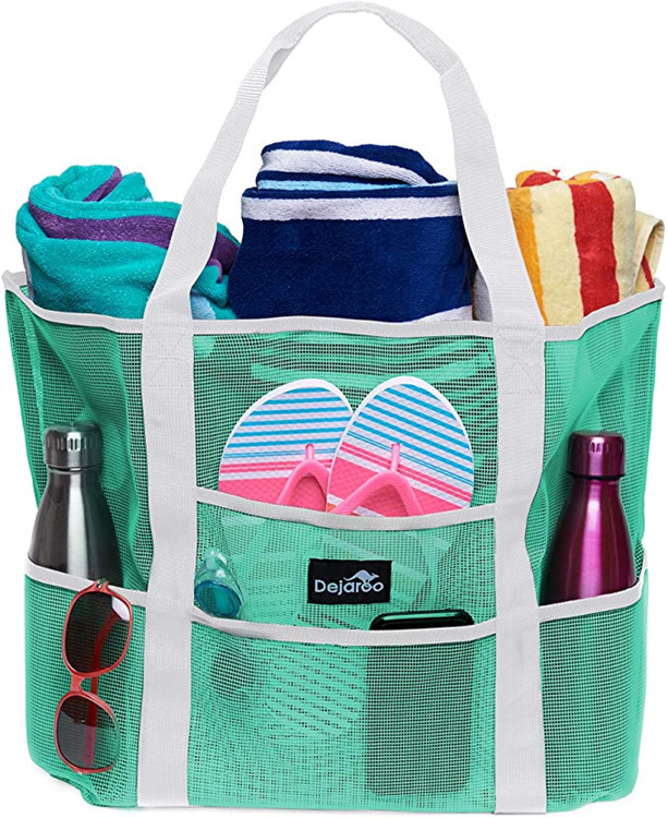 Swimming beach bag, swimwear mesh storage, large mesh storage bag, outdoor sports and travel handbag_voghion.com